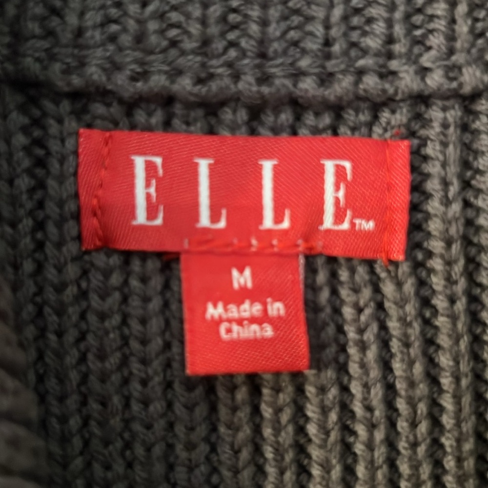 Elle Womens Sleeveless Faux Fur Snap Up Sweater Vest Size Medium Gray - Picture 7 of 13
